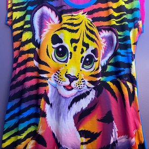 LISA FRANK Y2K “NIGHT DRESS” CUTE TUNIC RAINBOW